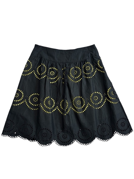 INC International Concepts Dresses & Skirts - INC International Concepts Eyelet Skirt - Black with Citron Underlay Size 2P